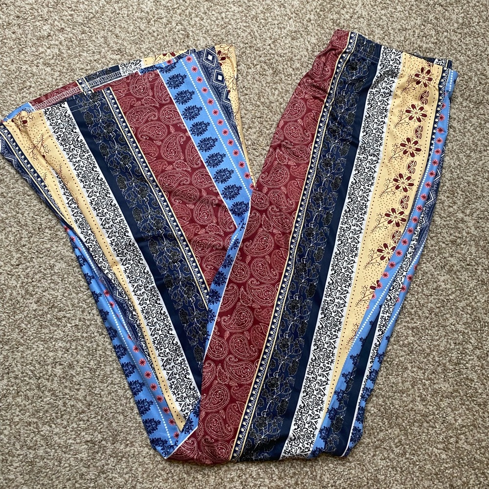 Shein boho wide leg pants